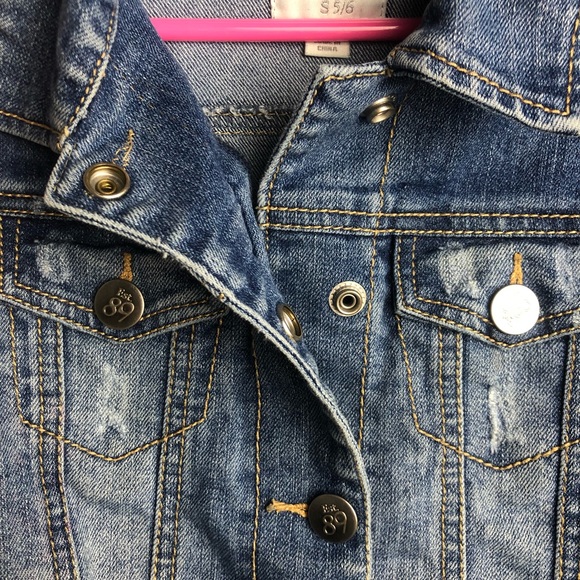 Children’s Place Denim Blue Jean Jacket size 5/6 - Picture 6 of 7